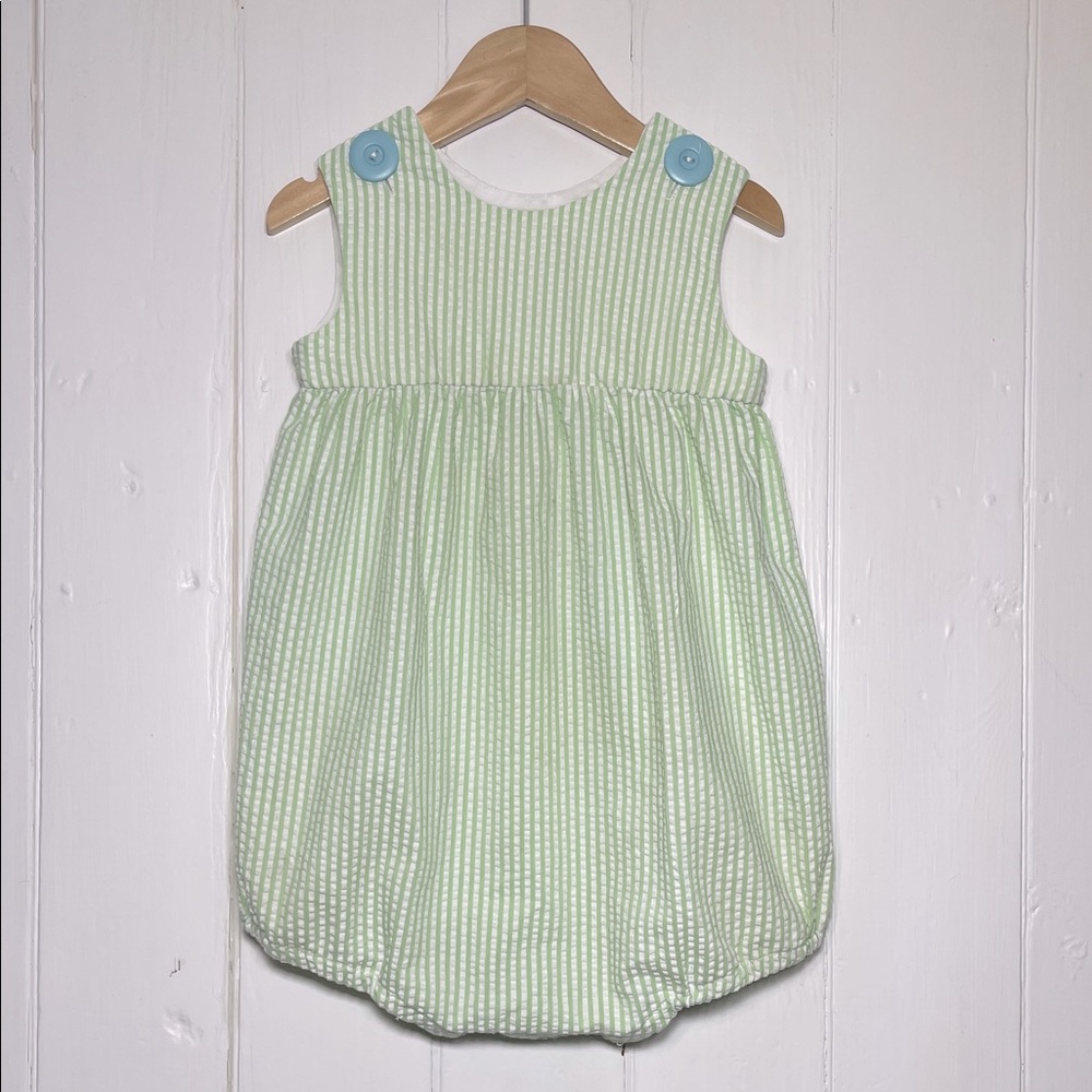 VINTAGE 100% Cotton Seersucker Striped Bubble